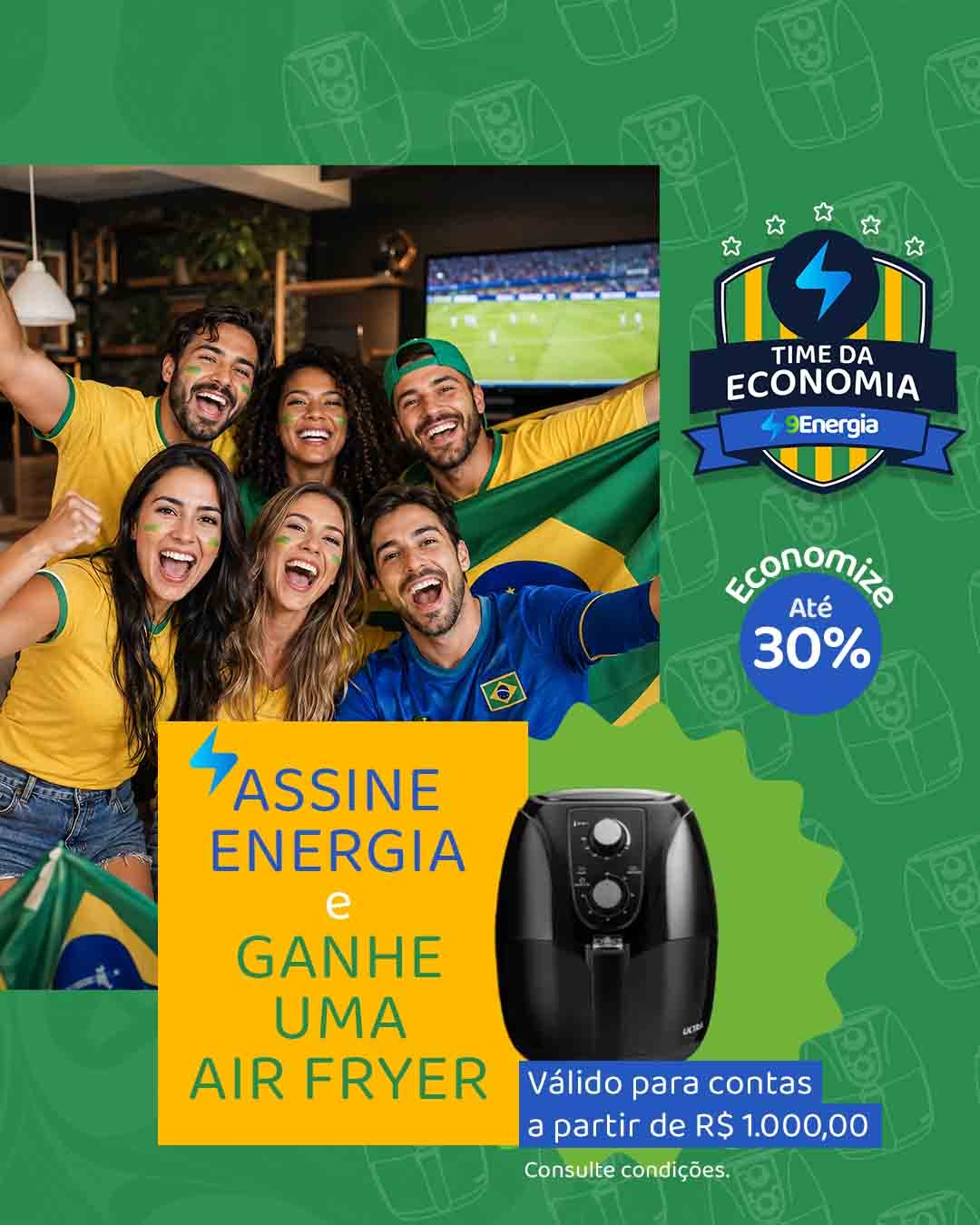 Assine 9Energia e ganhe uma AirFrayer!