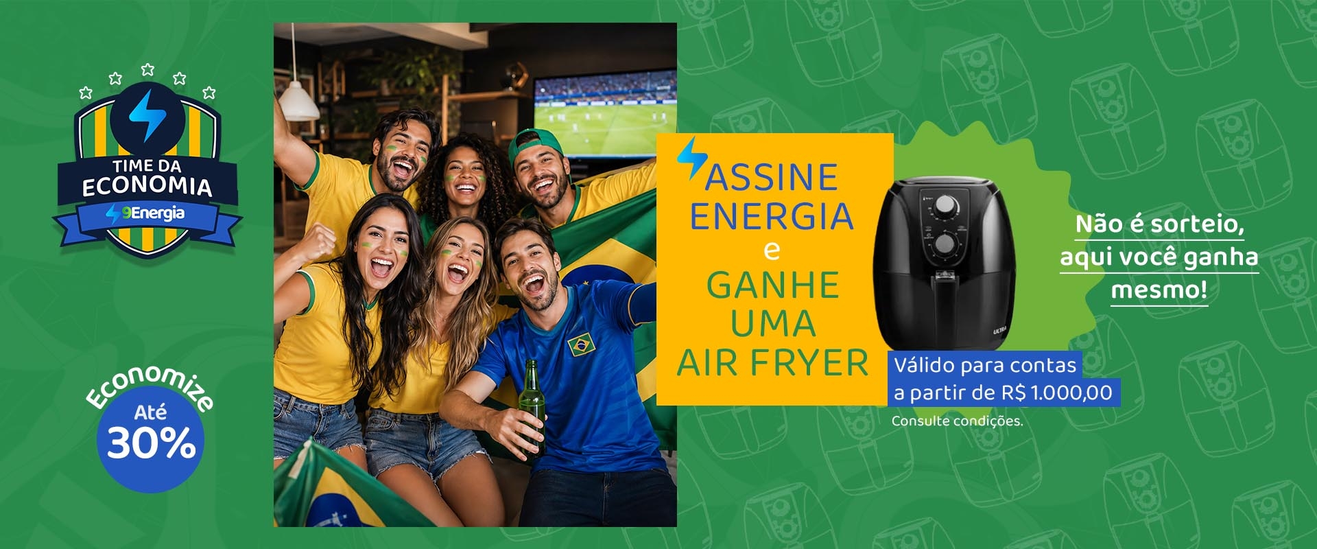 Assine 9Energia e ganhe uma AirFrayer!